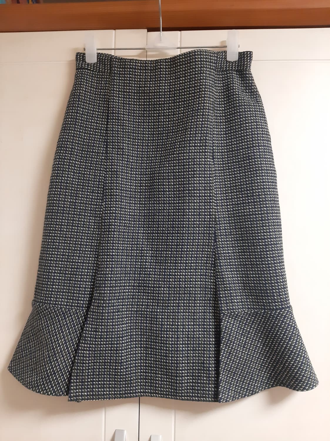 머메이드 튤립 체크 미디 스커트 55 상품이미지1