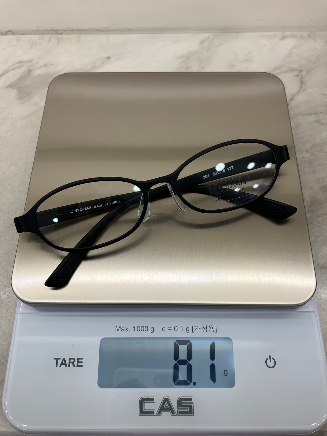 B81 CLOD 경량 블랙 오벌 슬림 뿔테 안경351 상품이미지8