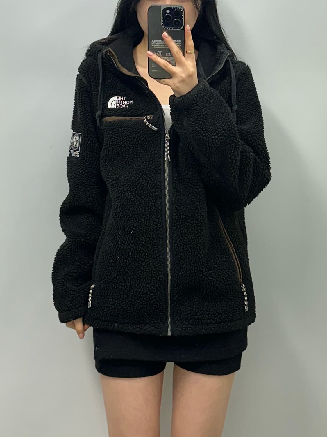 노스페이스 블랙 쉐르파 후드집업  상품이미지1