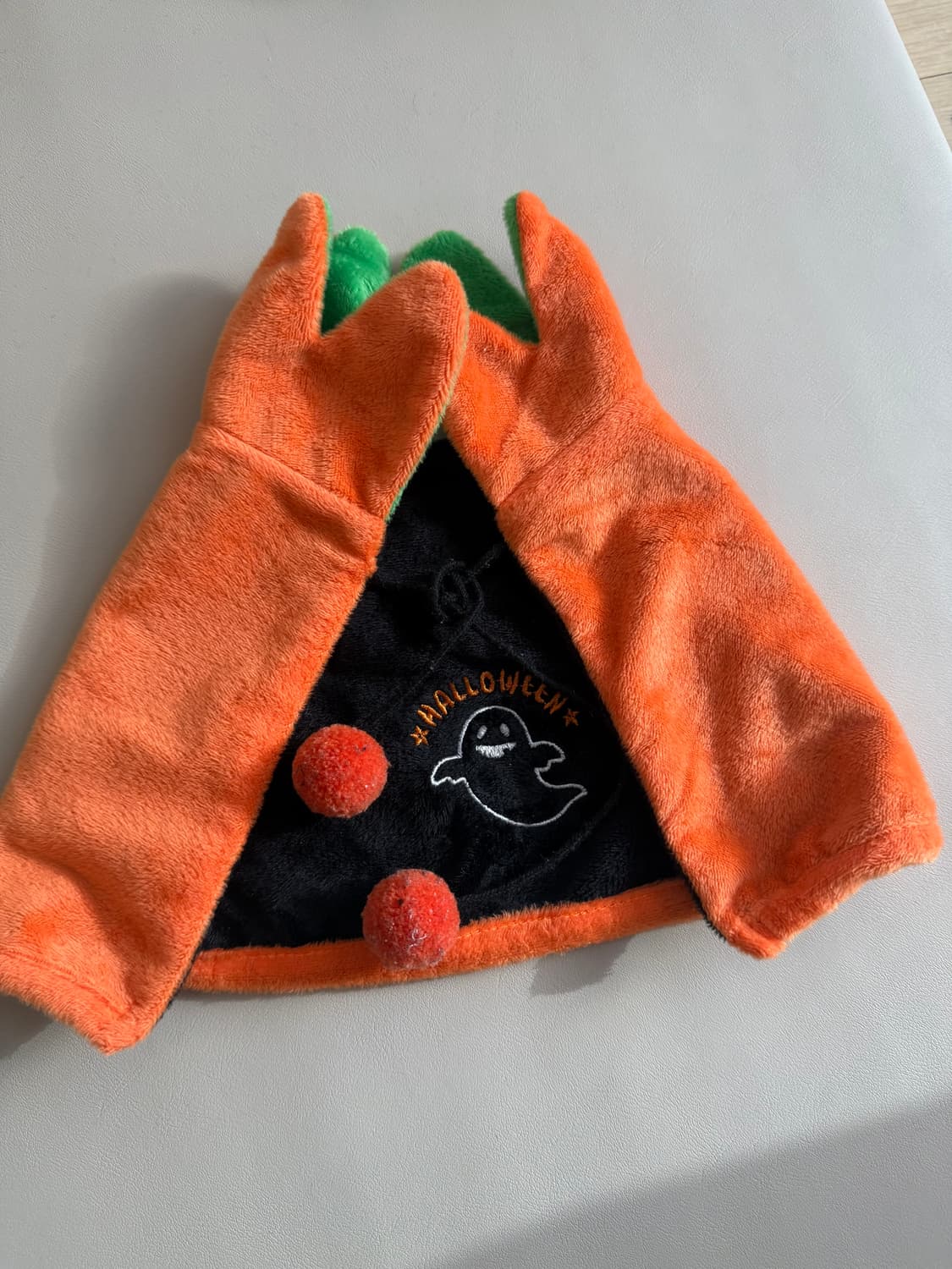 택포.  [시착1회] 할로윈 호박 망토 반려동물 강아지 고양이 옷 코스튬 상품이미지1