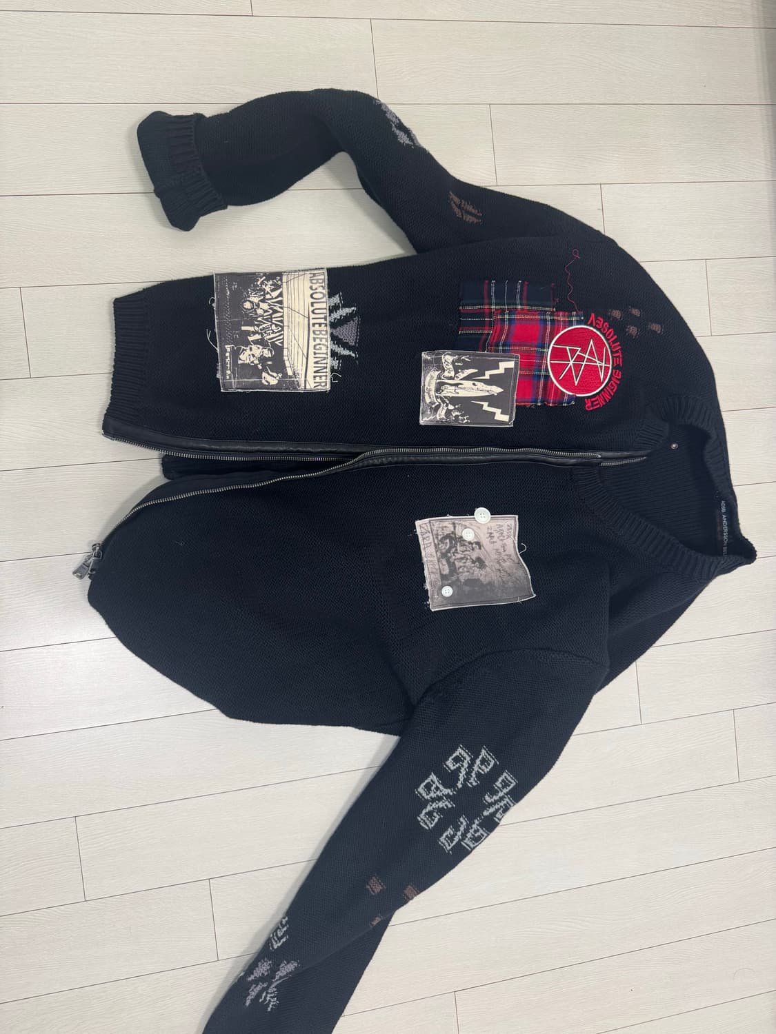 앤더슨벨 자라 패치 가디건 xl 상품이미지1