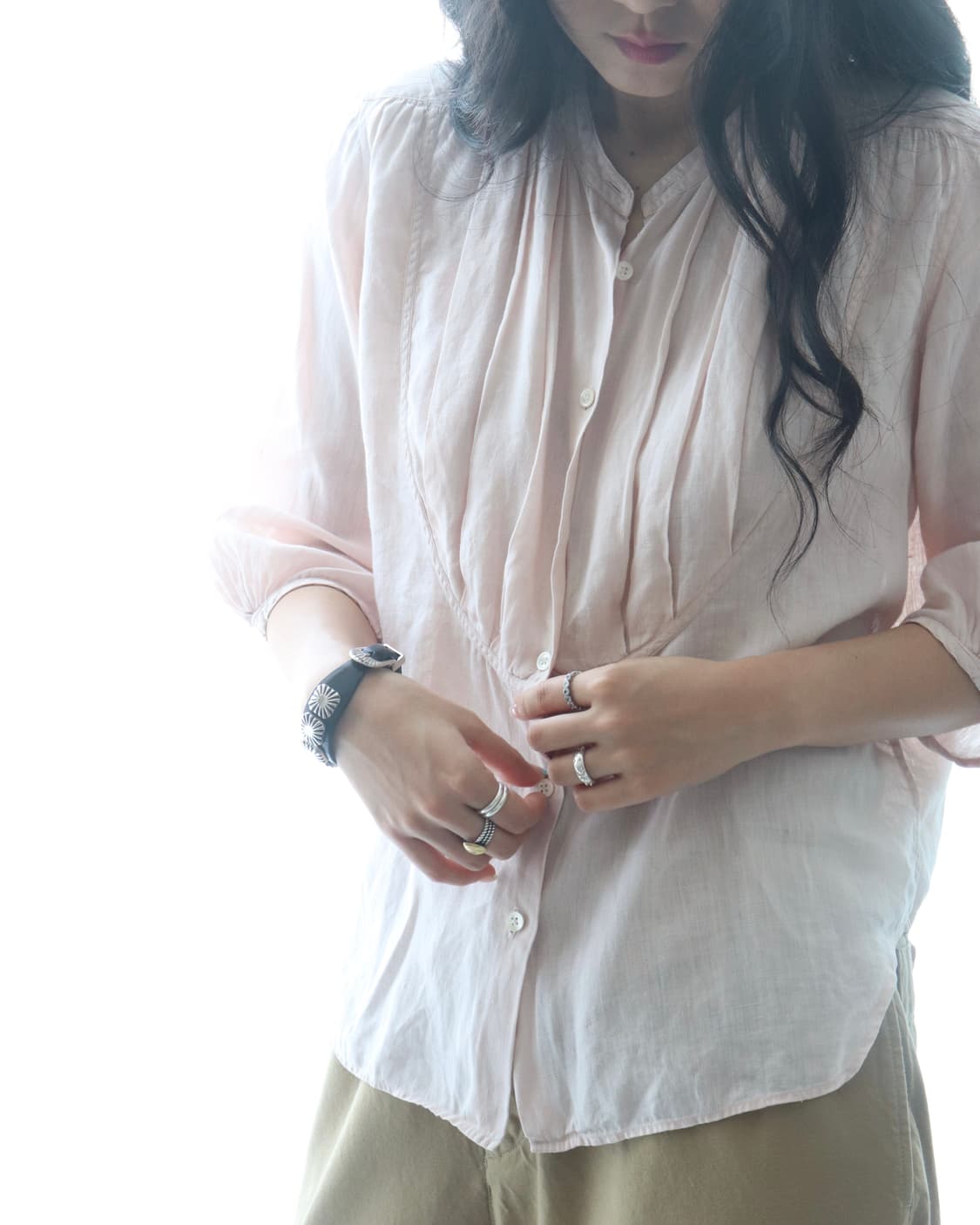 [Margaret Howell] Linen Gather Shirt 상품이미지2