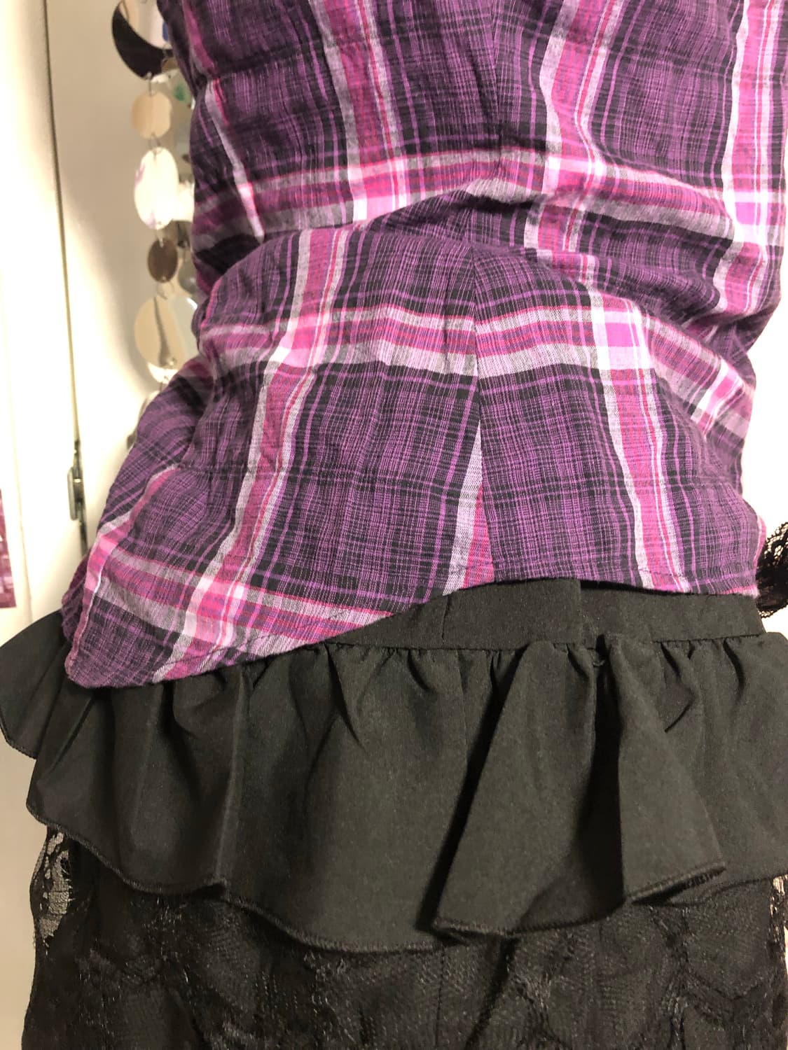 Lee purple check top 상품이미지6