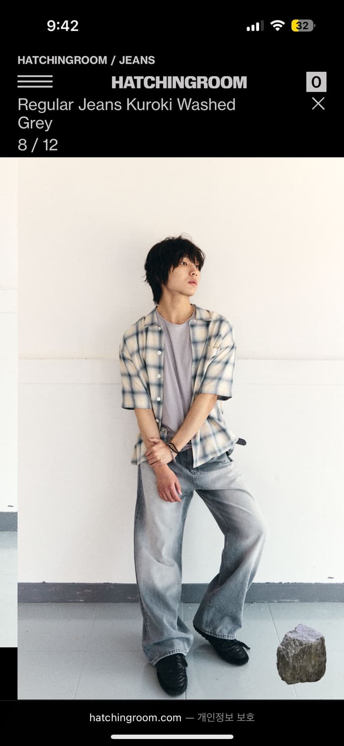 Hatchingroom Regular Jeans washed gray 상품이미지4