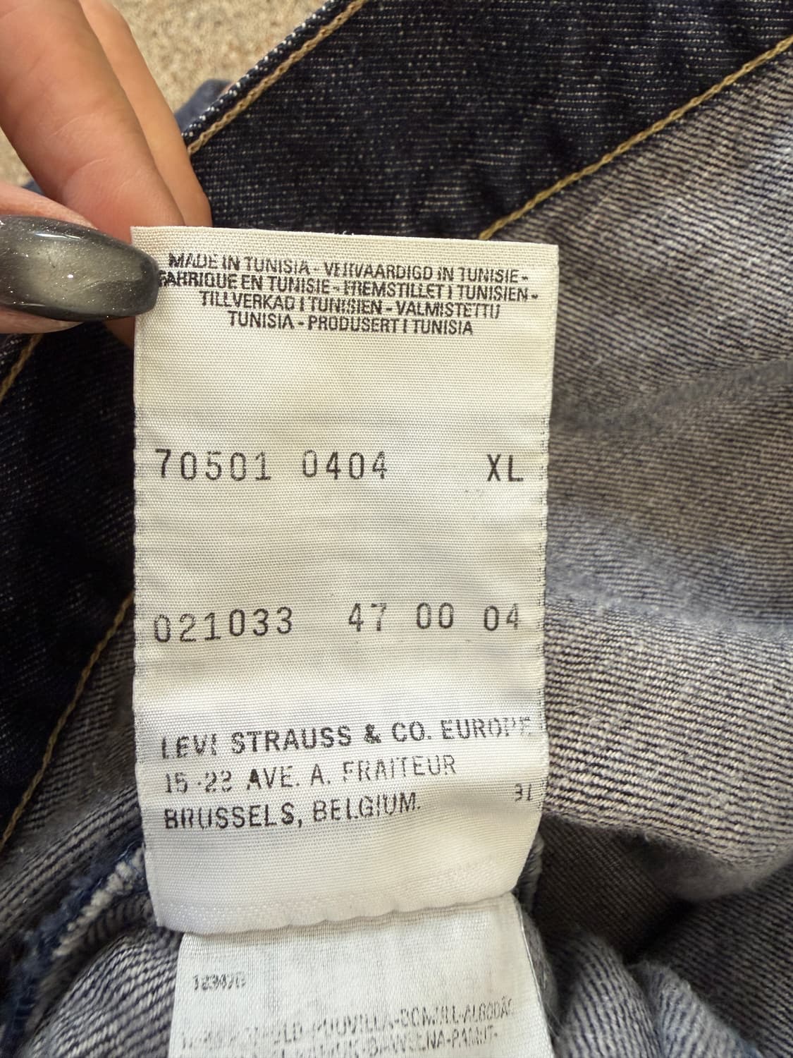 90's 리바이스 euro type 4 데님 자켓 상품이미지6