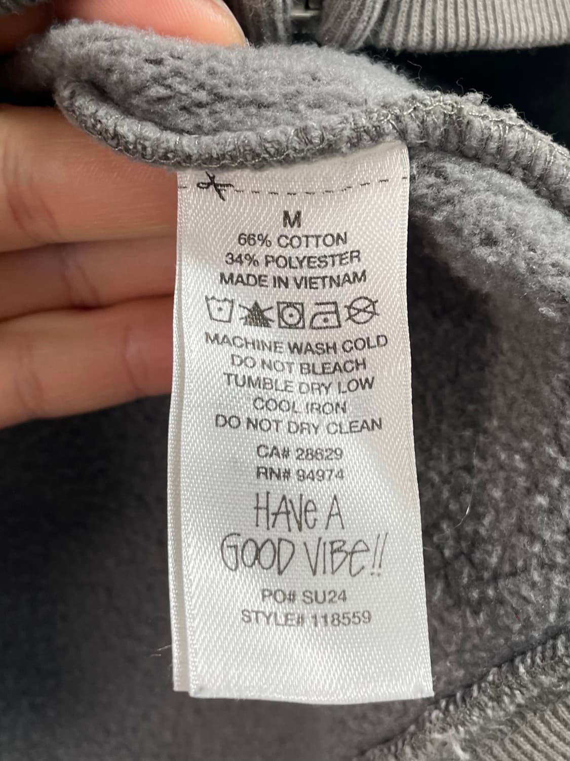 스투시 아웃라인 집 그레이 후드집업 (on.598) 상품이미지5