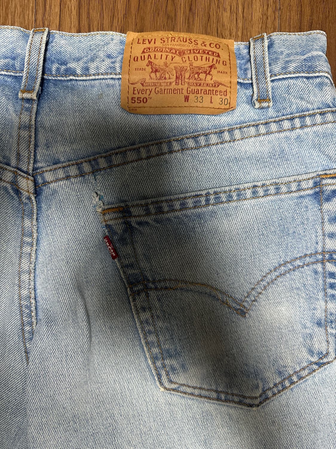 90s 빈티지 리바이스 550 연청 데님팬츠 청바지 상품이미지3