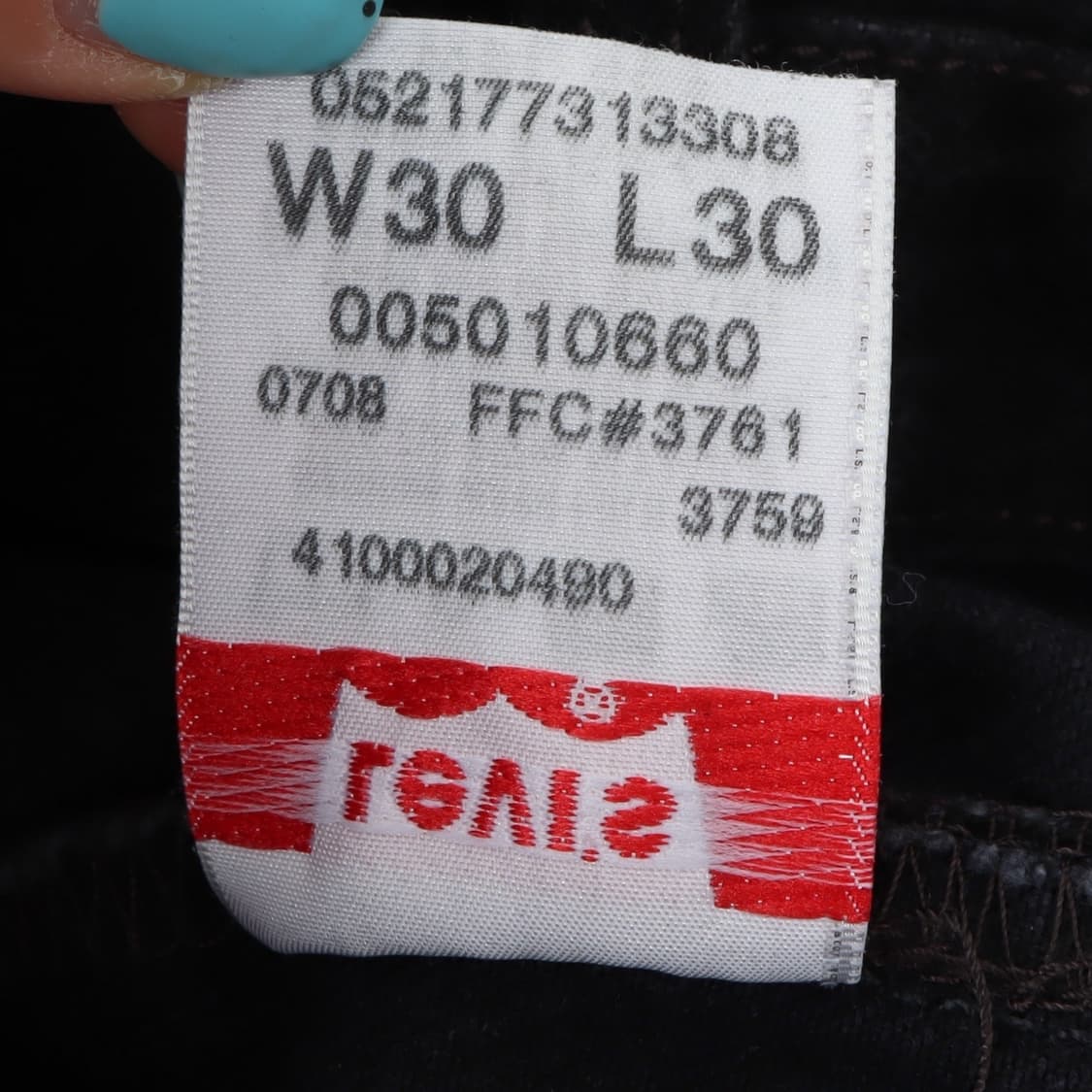 리바이스 501 블랙 스트레이트 레그 버튼플라이 데님팬츠 상품이미지10