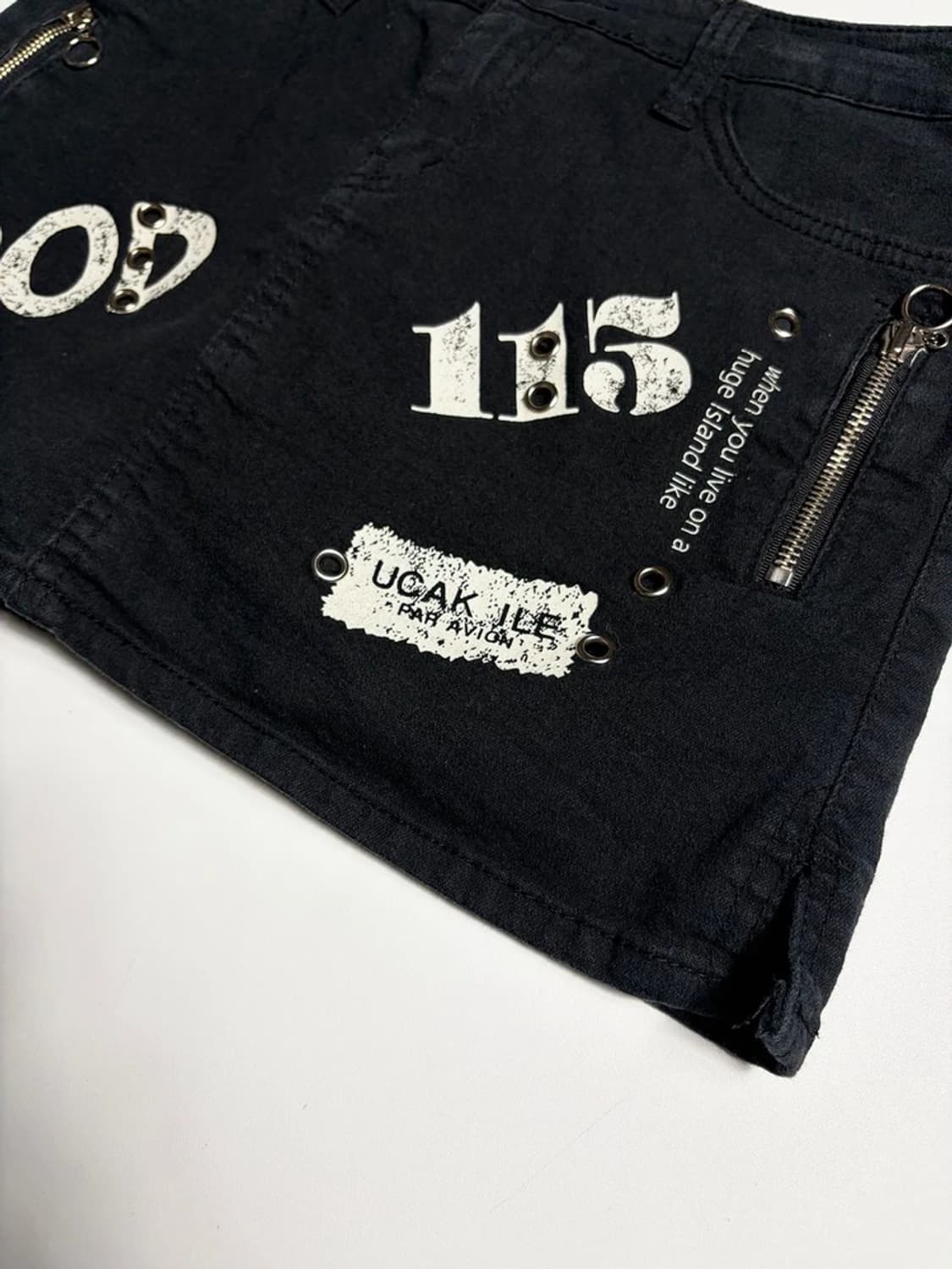 Glamorous Y2K 텍스트 레터링 미니 스커트 R1938 상품이미지4
