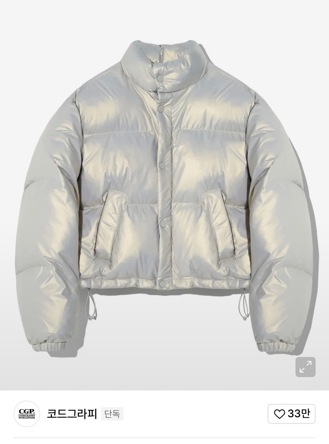 Code:graphy 크롭 푸퍼 S 상품이미지1