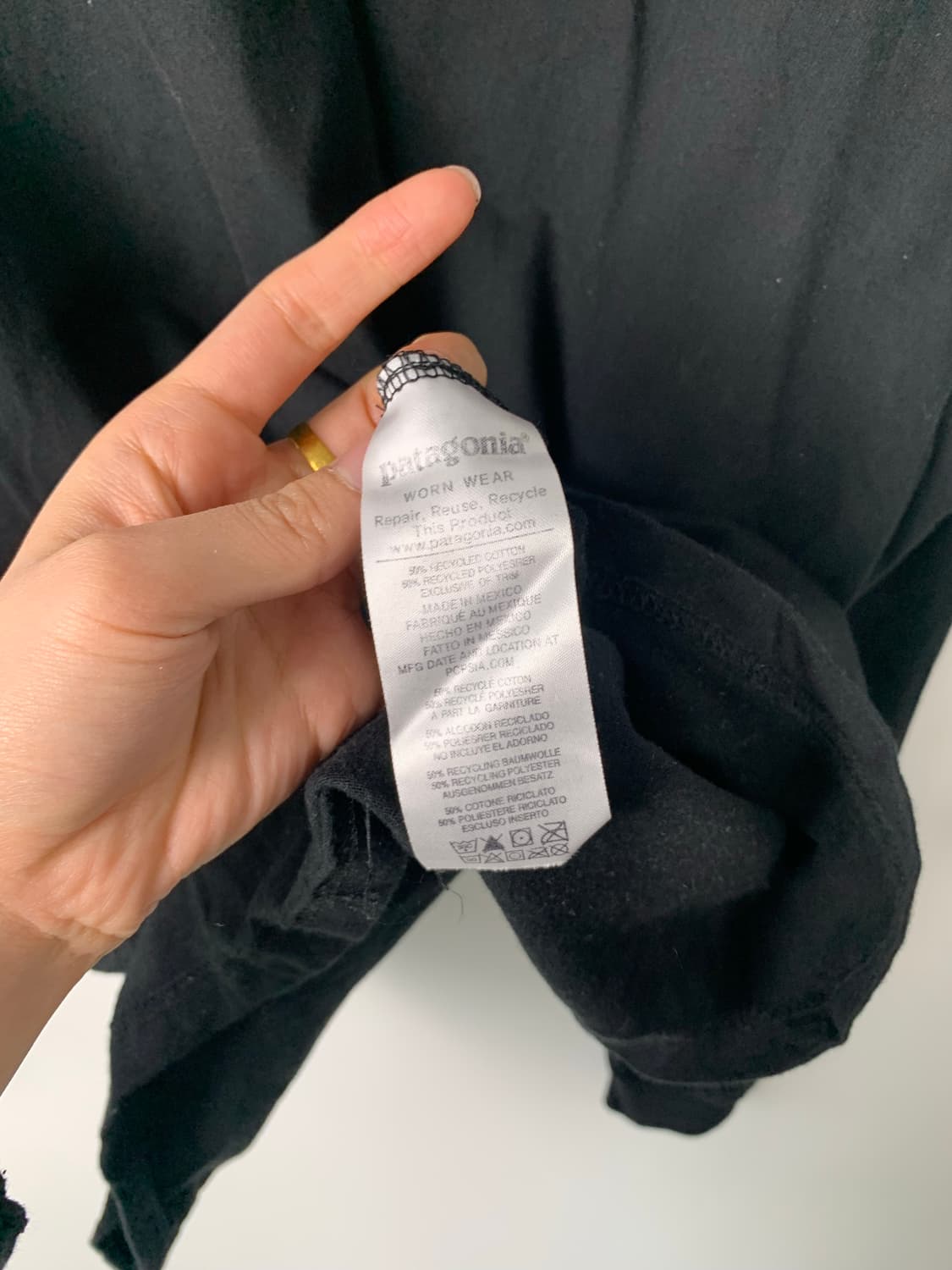 파타고니아 백로고 블랙 롱슬리브 긴팔티 상품이미지7