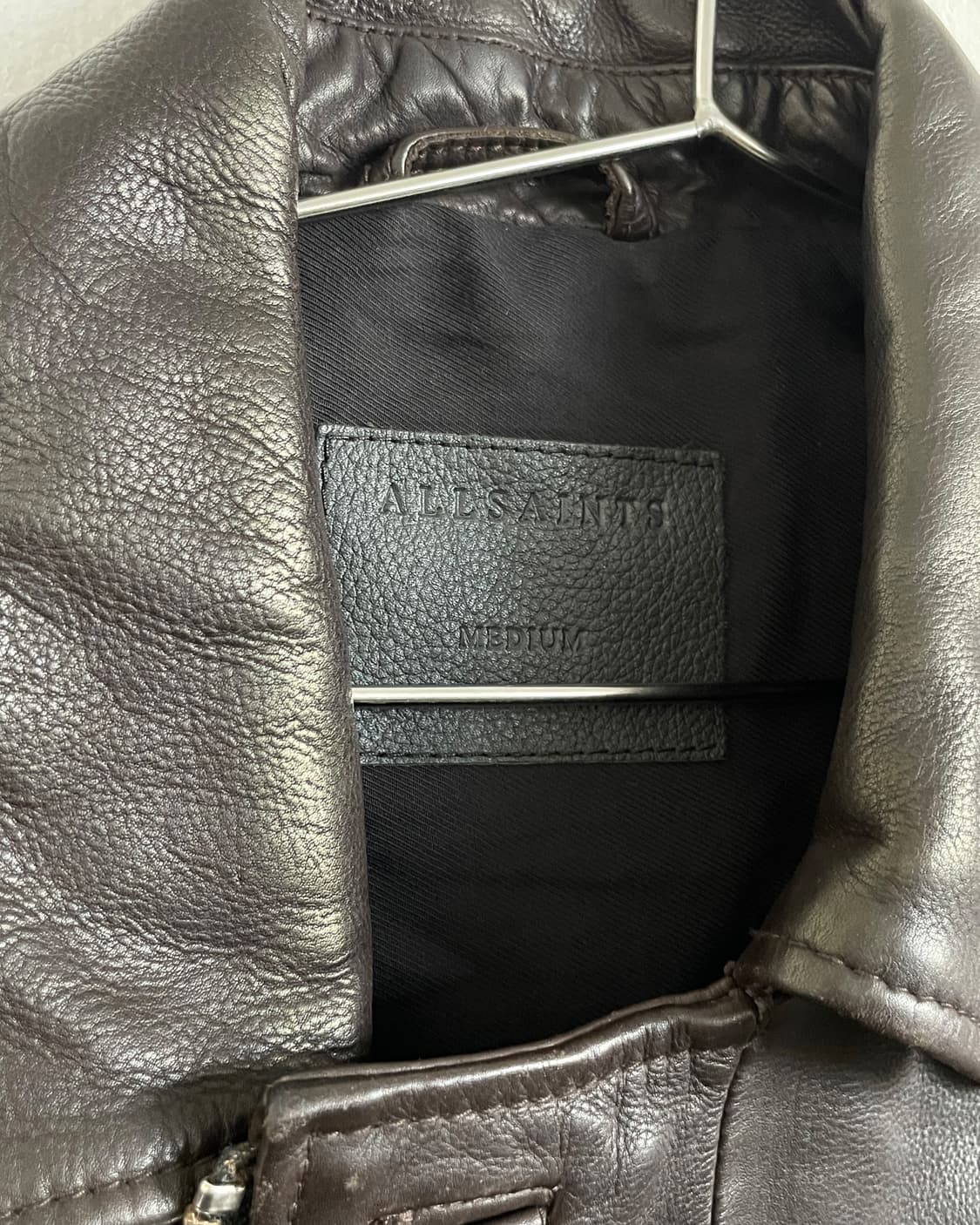 올세인츠 더블버튼 레더 크롭코트 피코트 상품이미지9