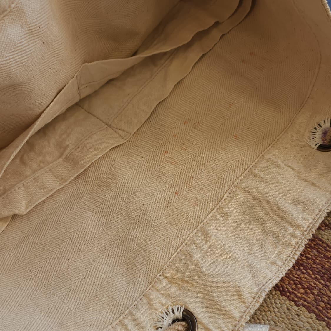 핸드 드로잉 캔버스 토트백 빈티지 더플백 리메이크 화이트 아메리칸 심볼 상품이미지7