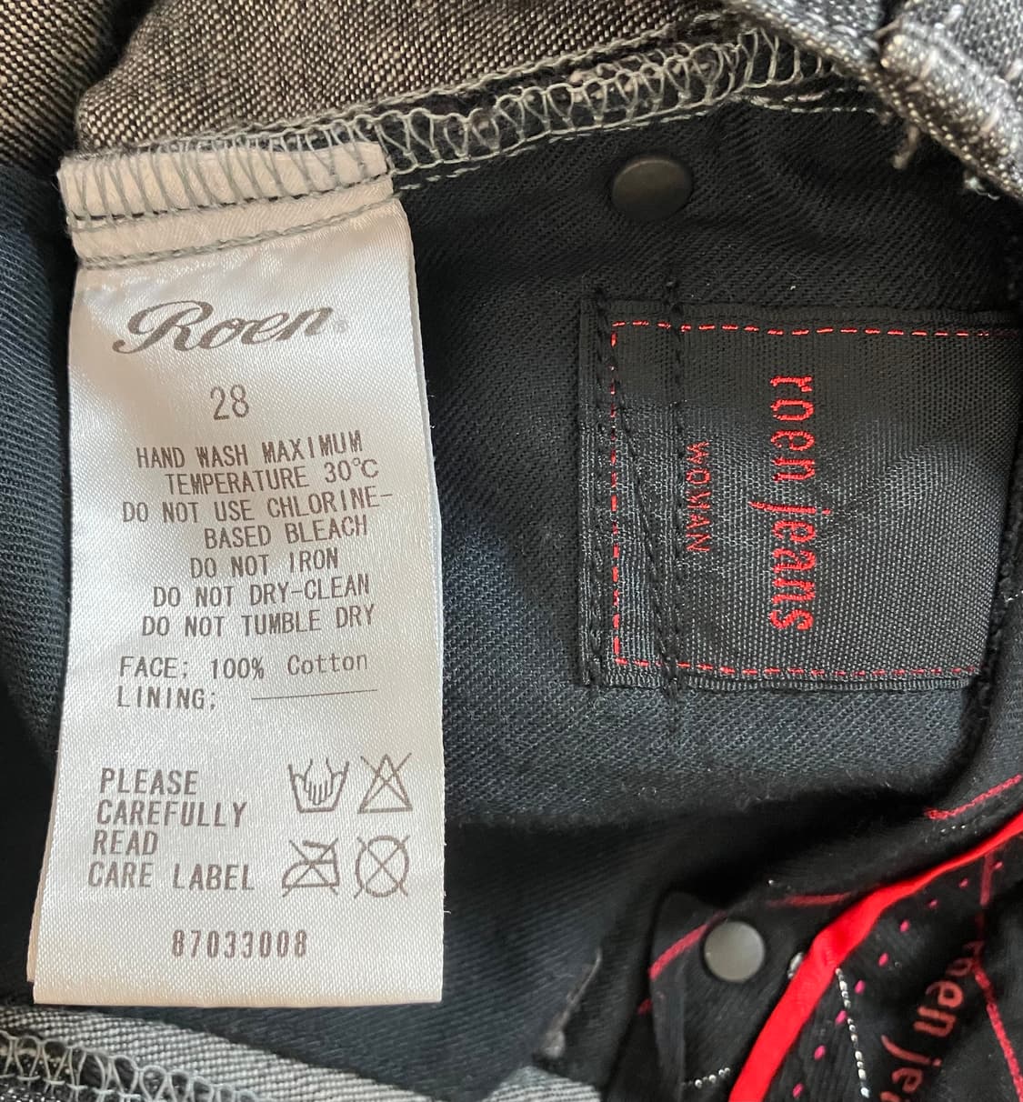 Skull dark grey short jeans 상품이미지5