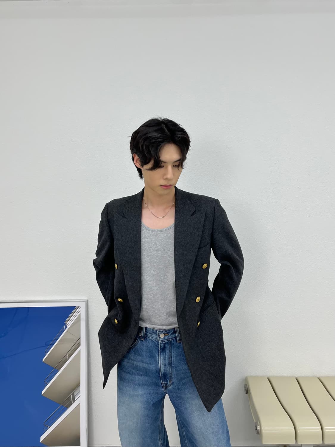 폴로 금장 더블 브레스트 블레이저 상품이미지4