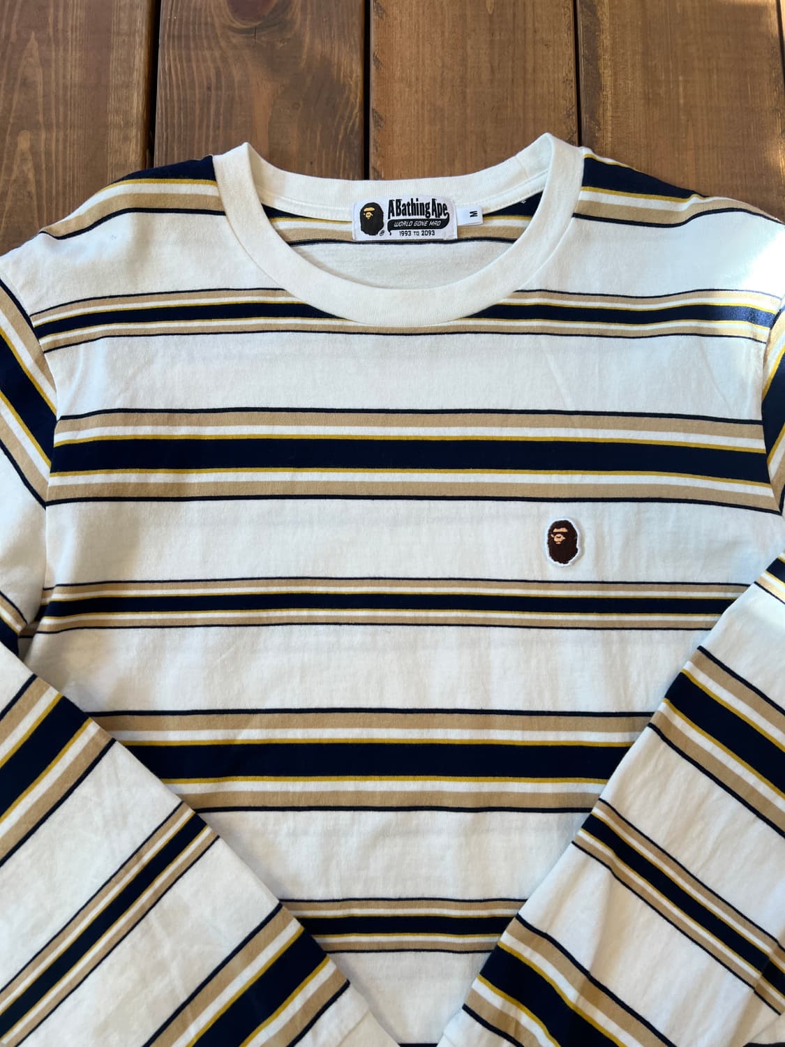 베이프 화이트 스트라이프 롱 슬리브 상품이미지7