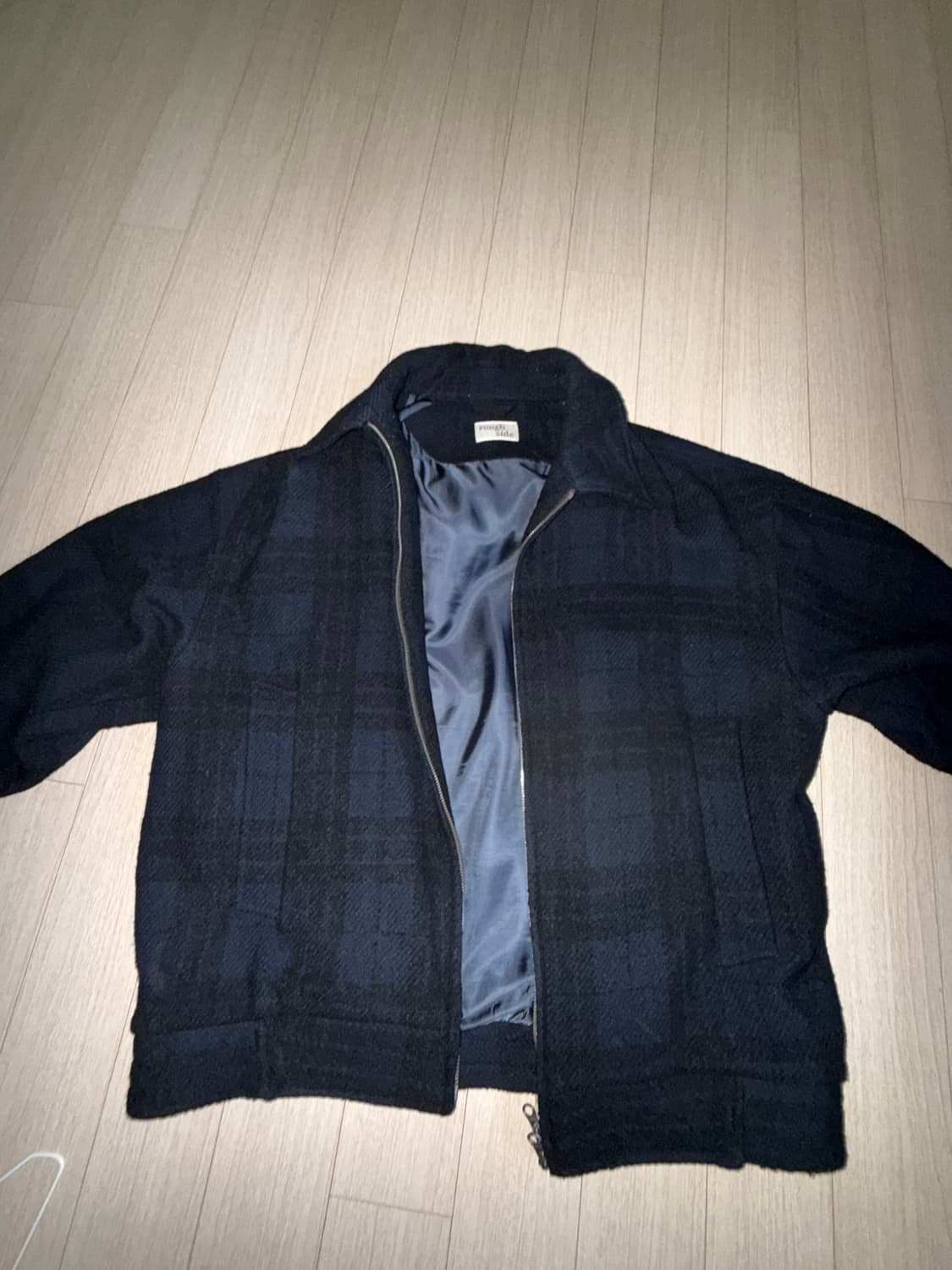 러프사이드 체크 반코트 상품이미지1