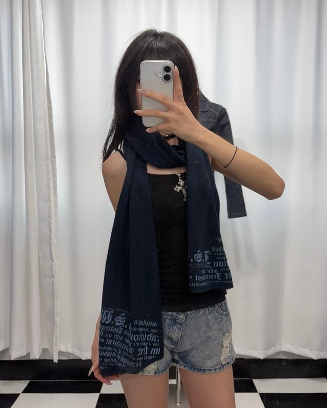 🎸블루 레터링 머플러🎸 상품이미지2