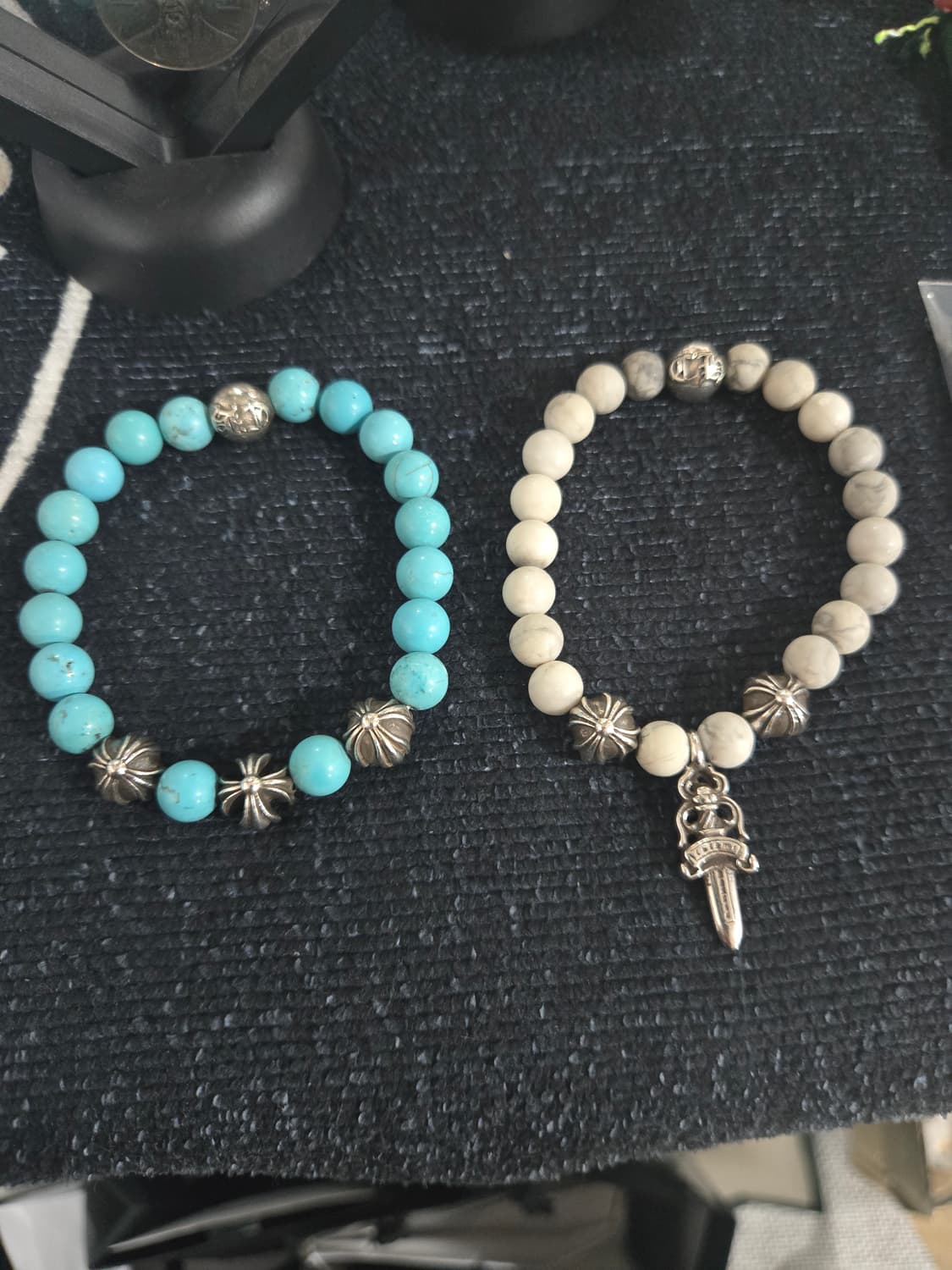 크롬하츠 천연 터키석 팔찌 2개 정품 상품이미지9