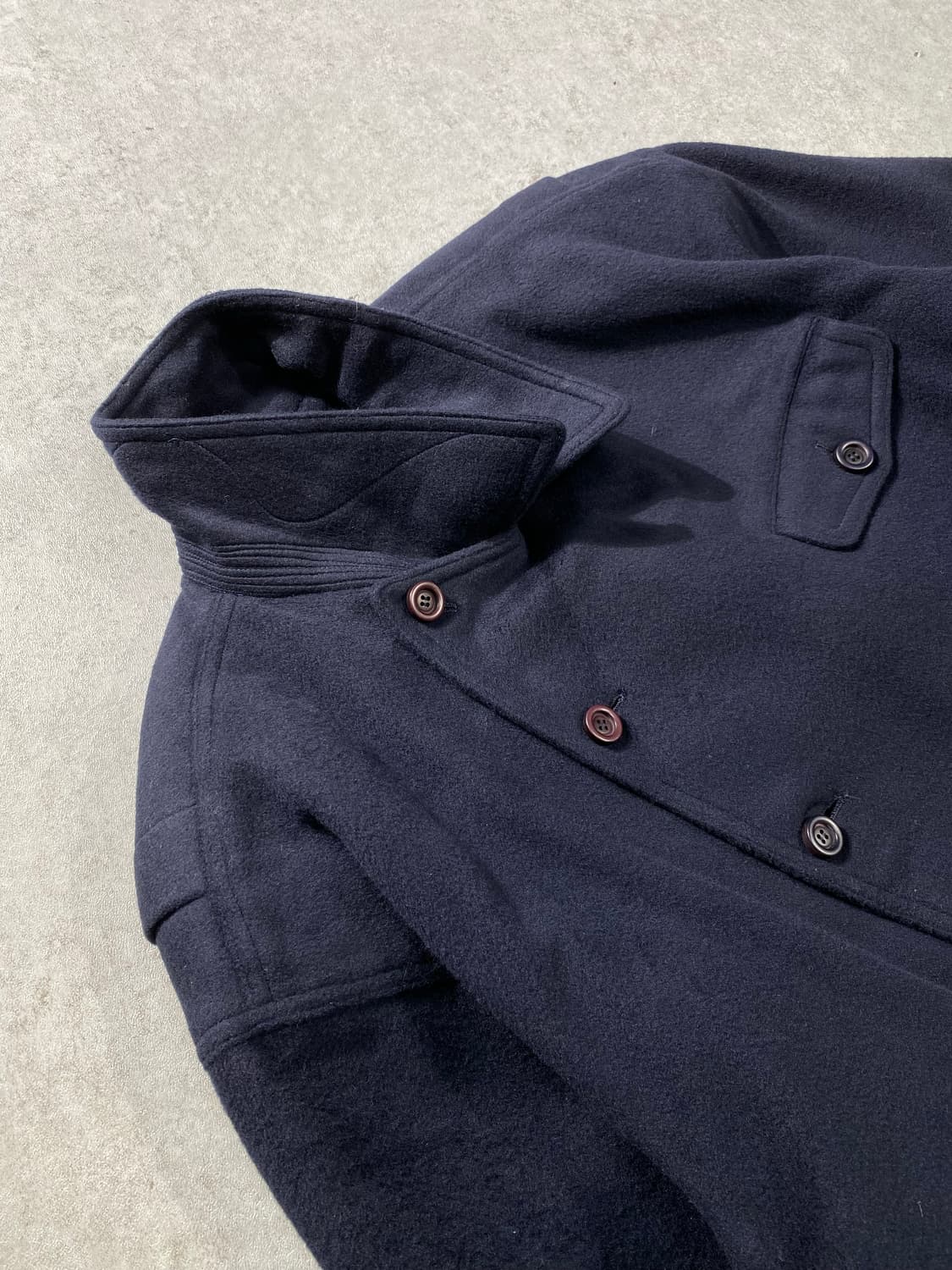 [M] 80s Fransoise Homme 아카이브 네이비 울 자켓 상품이미지3