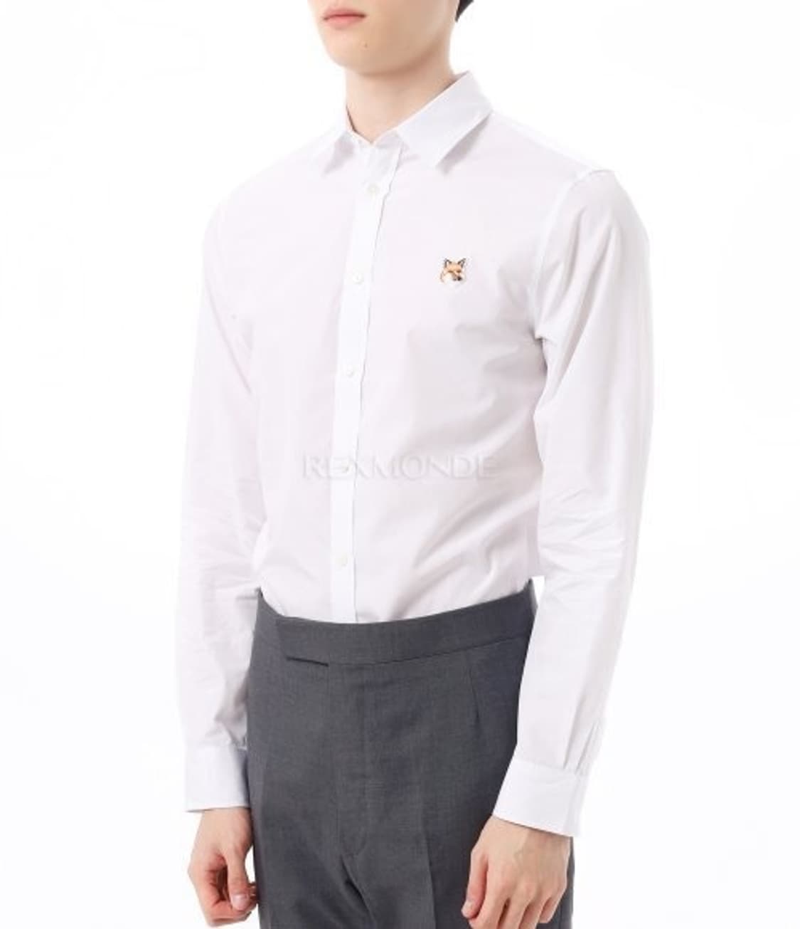 메종키츠네 폭스헤드 자수 클래식 셔츠 상품이미지4