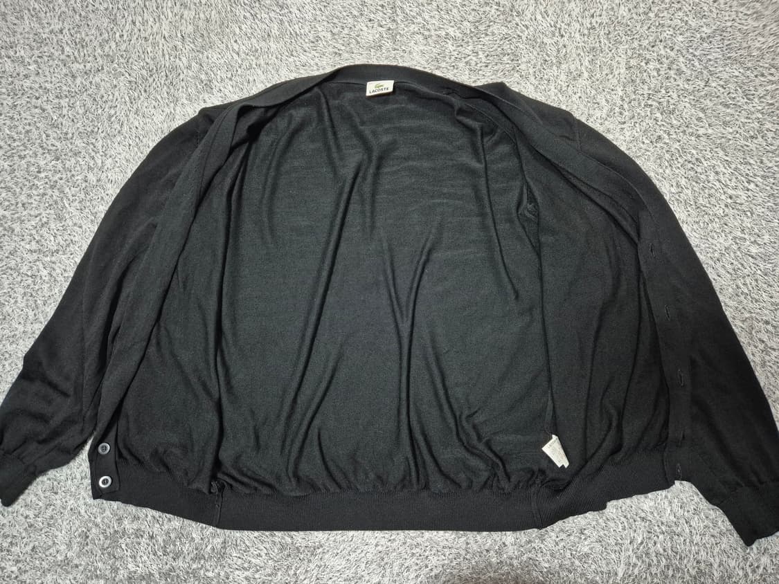 라코스테 남성 브이넥 가디건 블랙 105 상품이미지6
