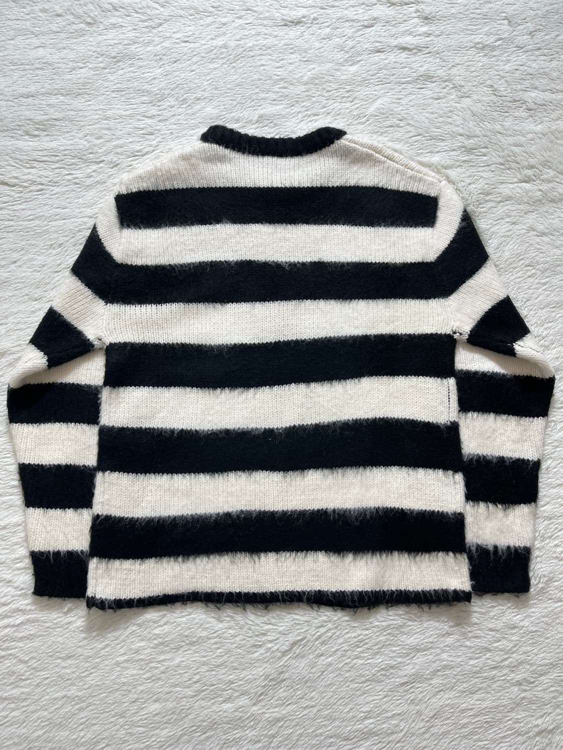 빈티지 보더 스트라이프 아크릴 모헤어 니트 상품이미지2
