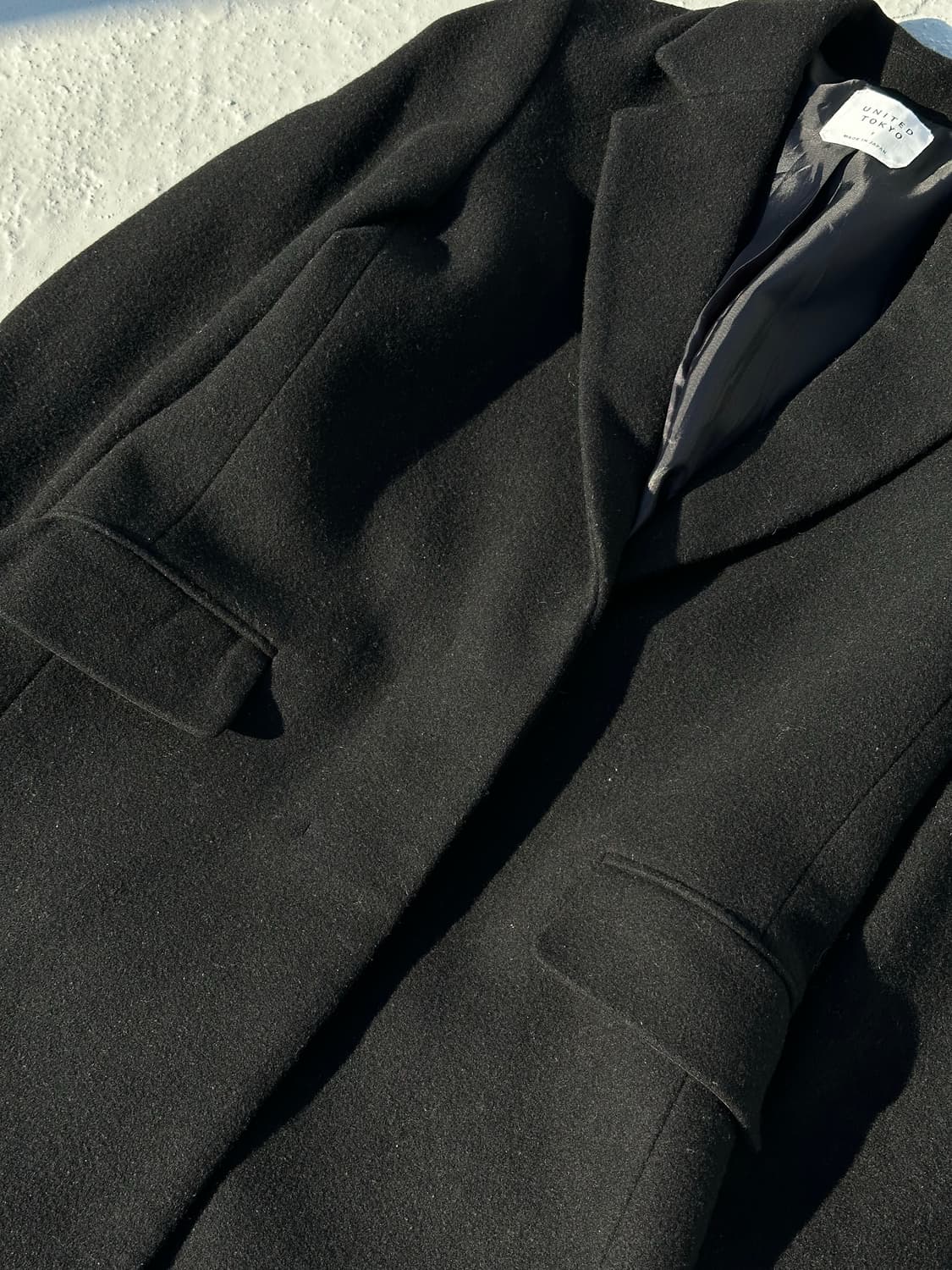 JPN UNITED TOKYO 유나이티드 도쿄 블랙 체스터코트 1 상품이미지3