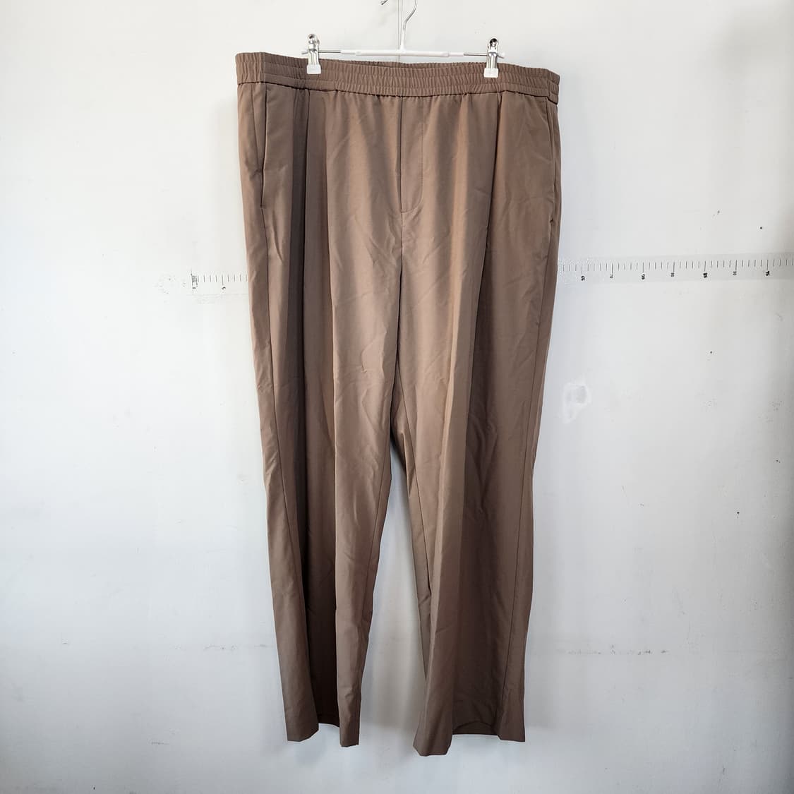  무신사스탠다드 브라운 밴딩 와이드 팬츠 상품이미지1