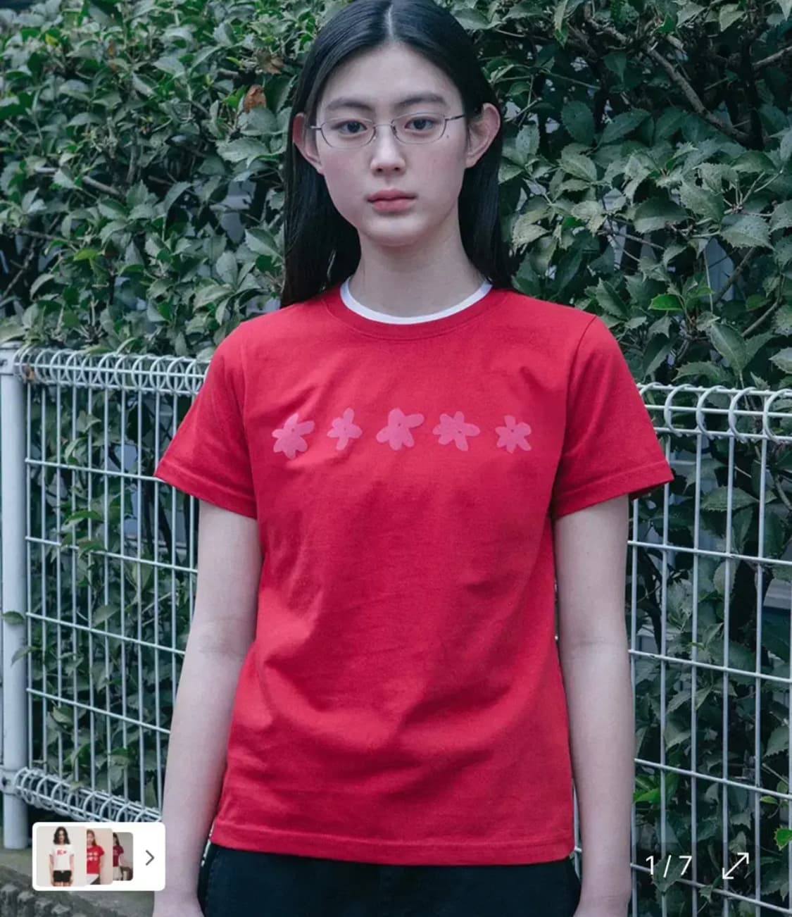 오헤시오 flower Standard t-shirt (red) 상품이미지1