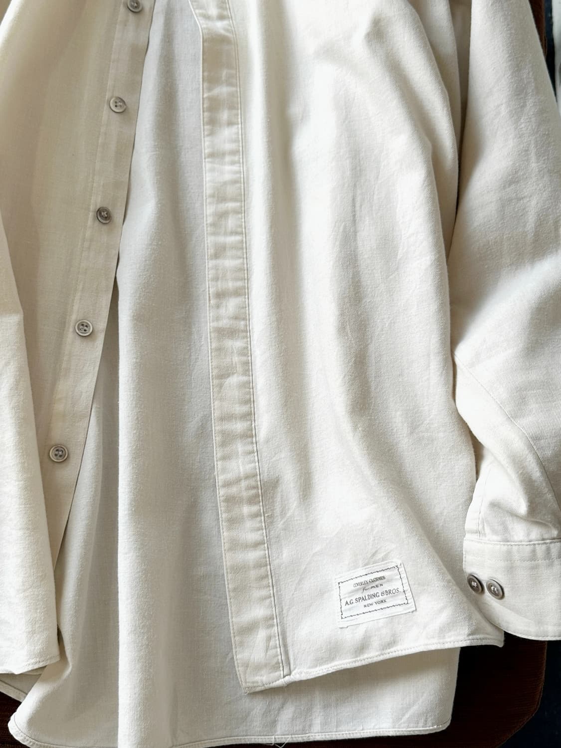 Design collar brushed cotton shirt 상품이미지4