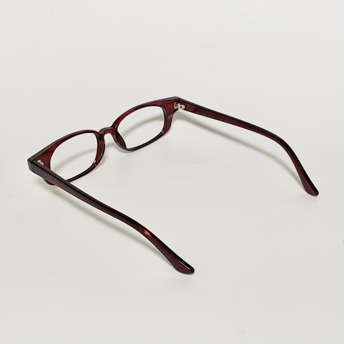 980 데드스탁 빈티지 안경테 레트로 직사각형 브라운 뿔테 아세테이트 상품이미지6