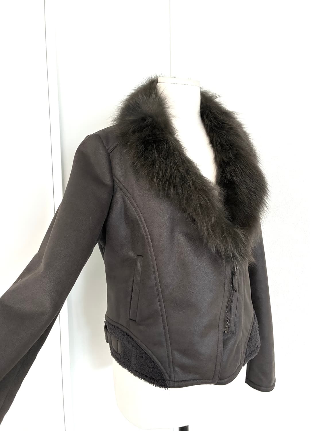 카키브라운 폭스퍼 무스탕 상품이미지5