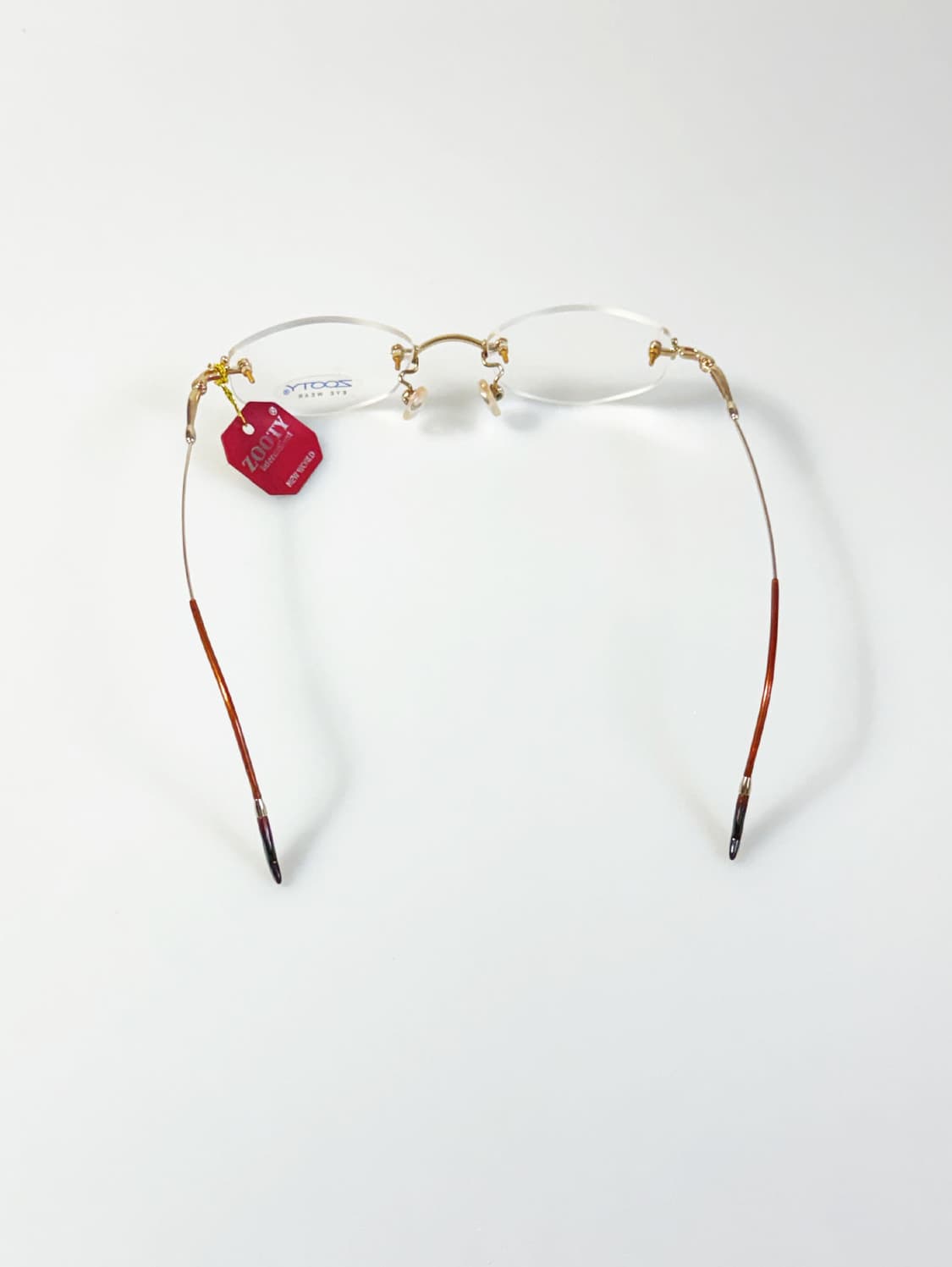 ZOOTY 골드 오벌 무테 메탈 프레임 빈티지 안경 상품이미지5