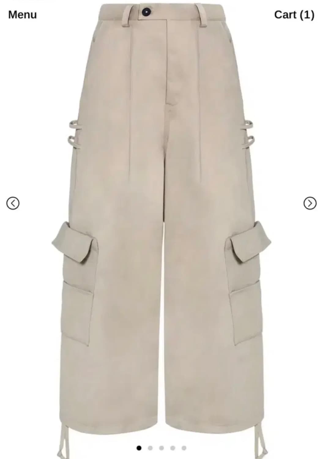 정가양도 [2] 새상품 카미엔 Kamien 캥거루 카고 팬츠 베이지 상품이미지1