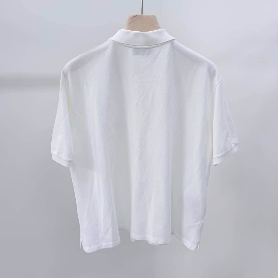 [A급/2XL] 미우미우 코튼 피게 폴로 반팔 카라티 화이트 상품이미지5
