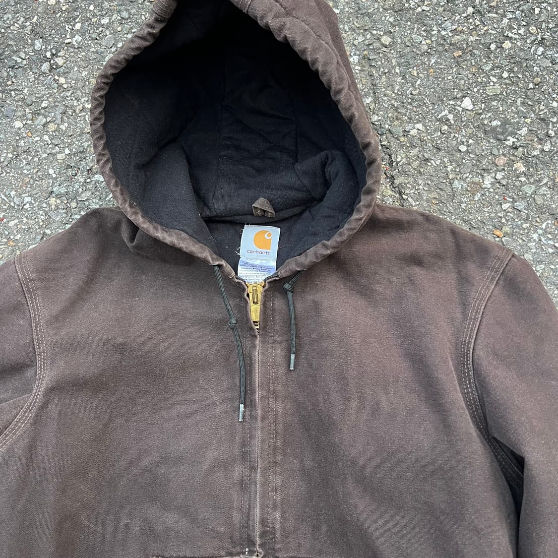 00년대 칼하트 브라운 후드집업 상품이미지3