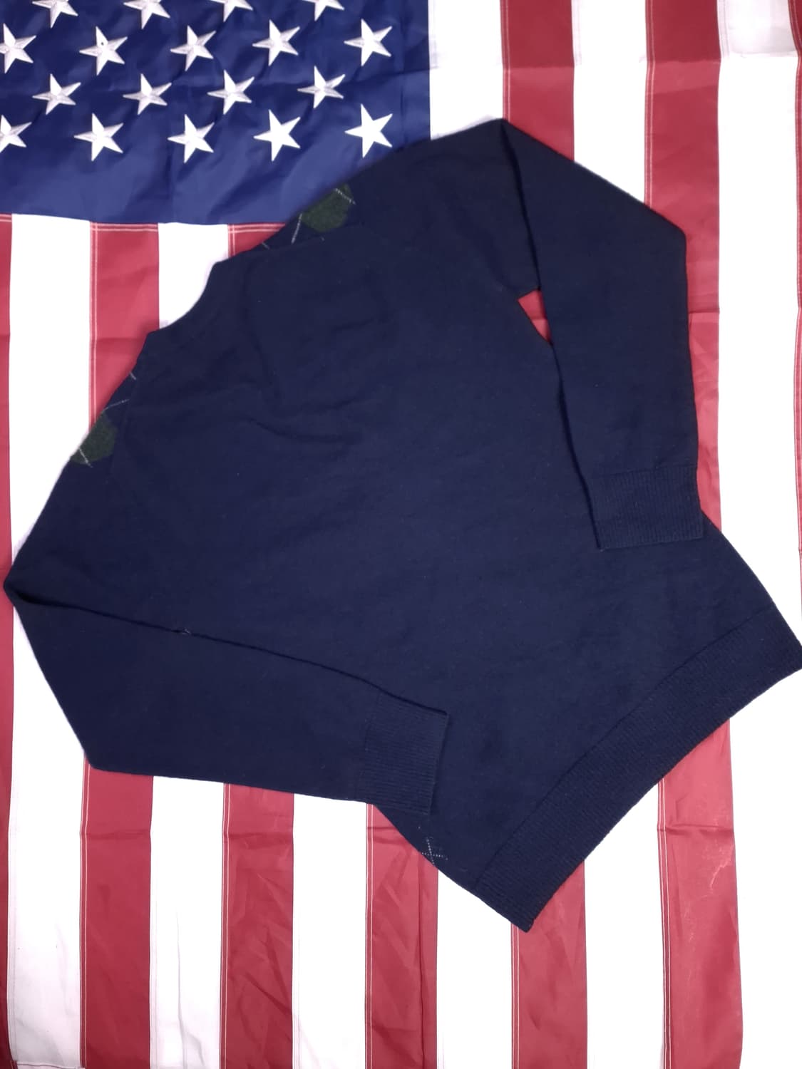 특A 알본판 버버리 블랙라벨 아가일 패턴 울 가디건 상품이미지7