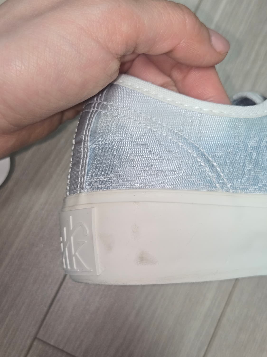 먼슬리슈즈 송해나 정혁 실크 스니커즈 라이트블루 245  상품이미지4