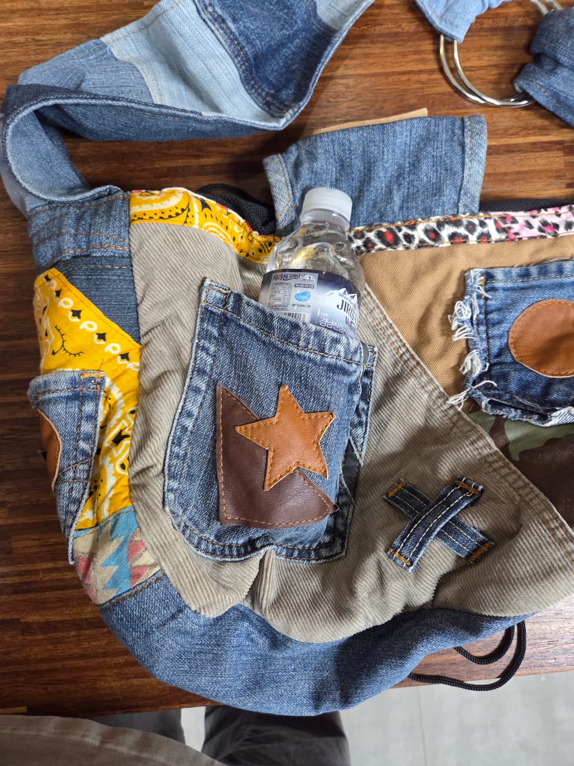 빈티지 ragstar 패치워크 데님 리폼 크로스백  상품이미지2