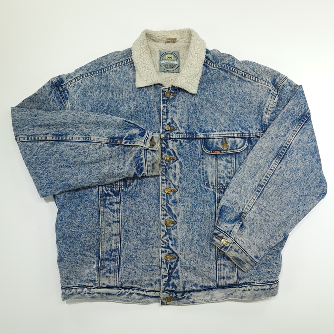 CN963 XL Lee 라이더스 빈티지 애시드워시 셰르파 데님 트러커자켓 상품이미지2