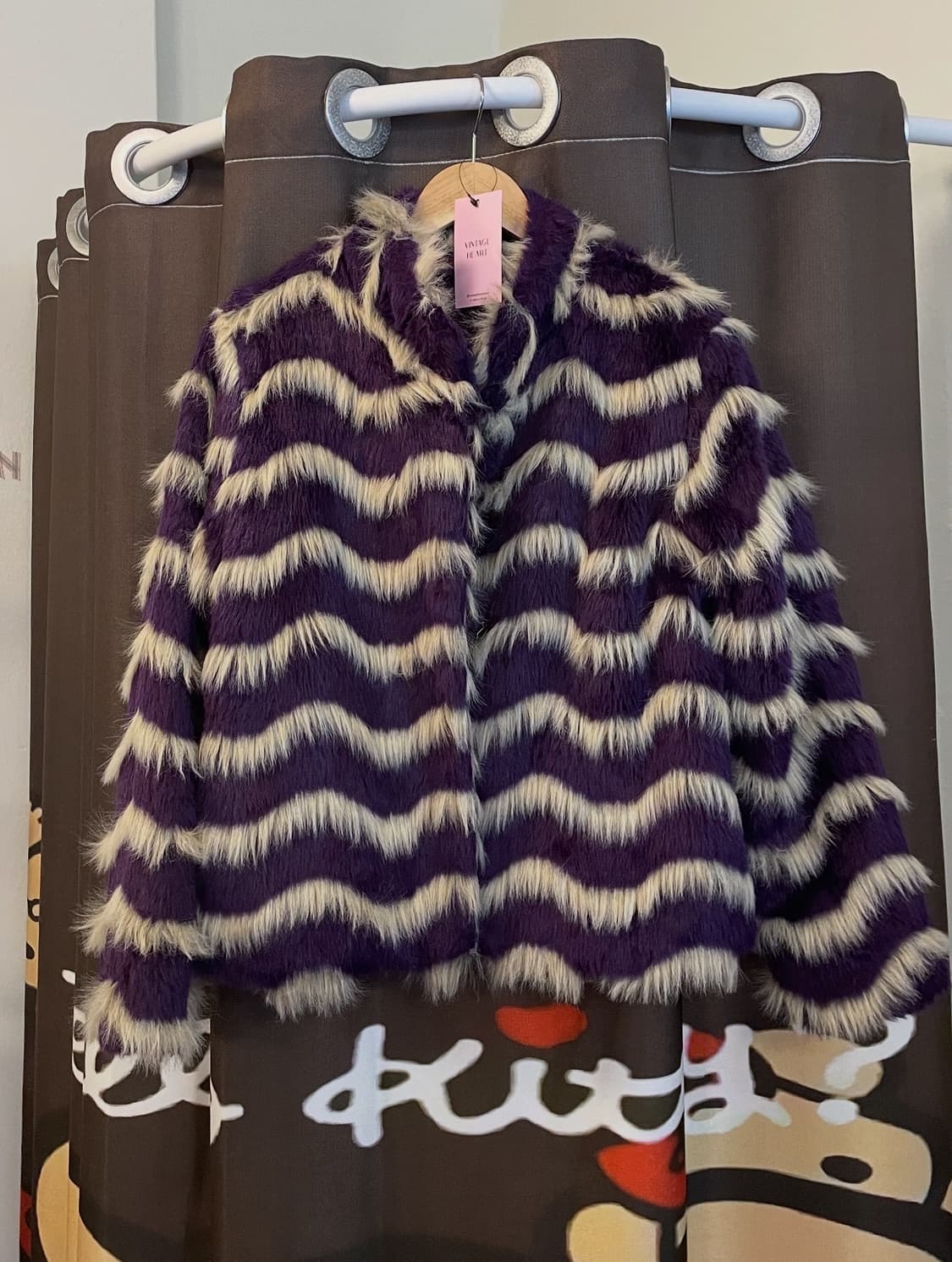 퍼플 웨이브 퍼자켓 [무배] 상품이미지4