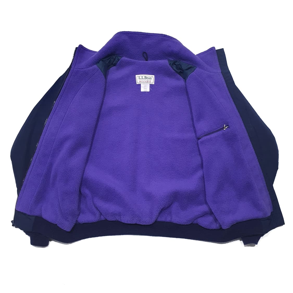 엘엘빈 웜업 자켓 90s 봄버 L (105~110) 네이비/퍼플 상품이미지8