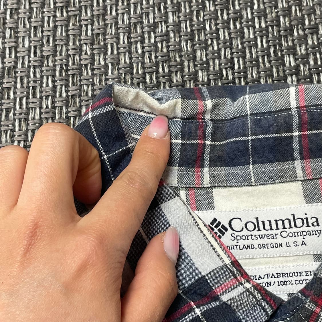 컬럼비아 원포켓 체크 반팔셔츠 S 상품이미지5