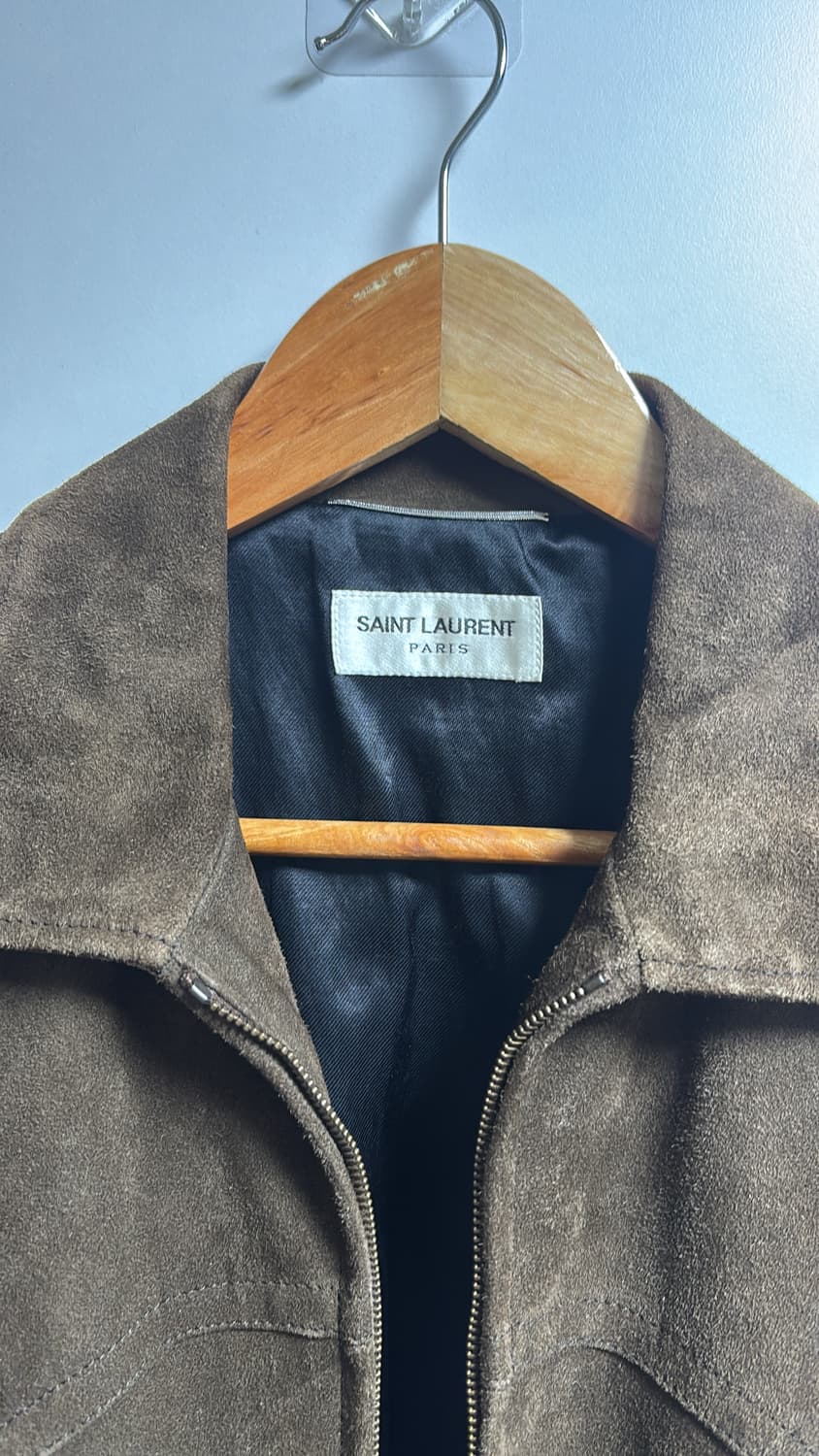 생로랑 15시즌 에디슬리먼 브라운 스웨이드 자켓 상품이미지3