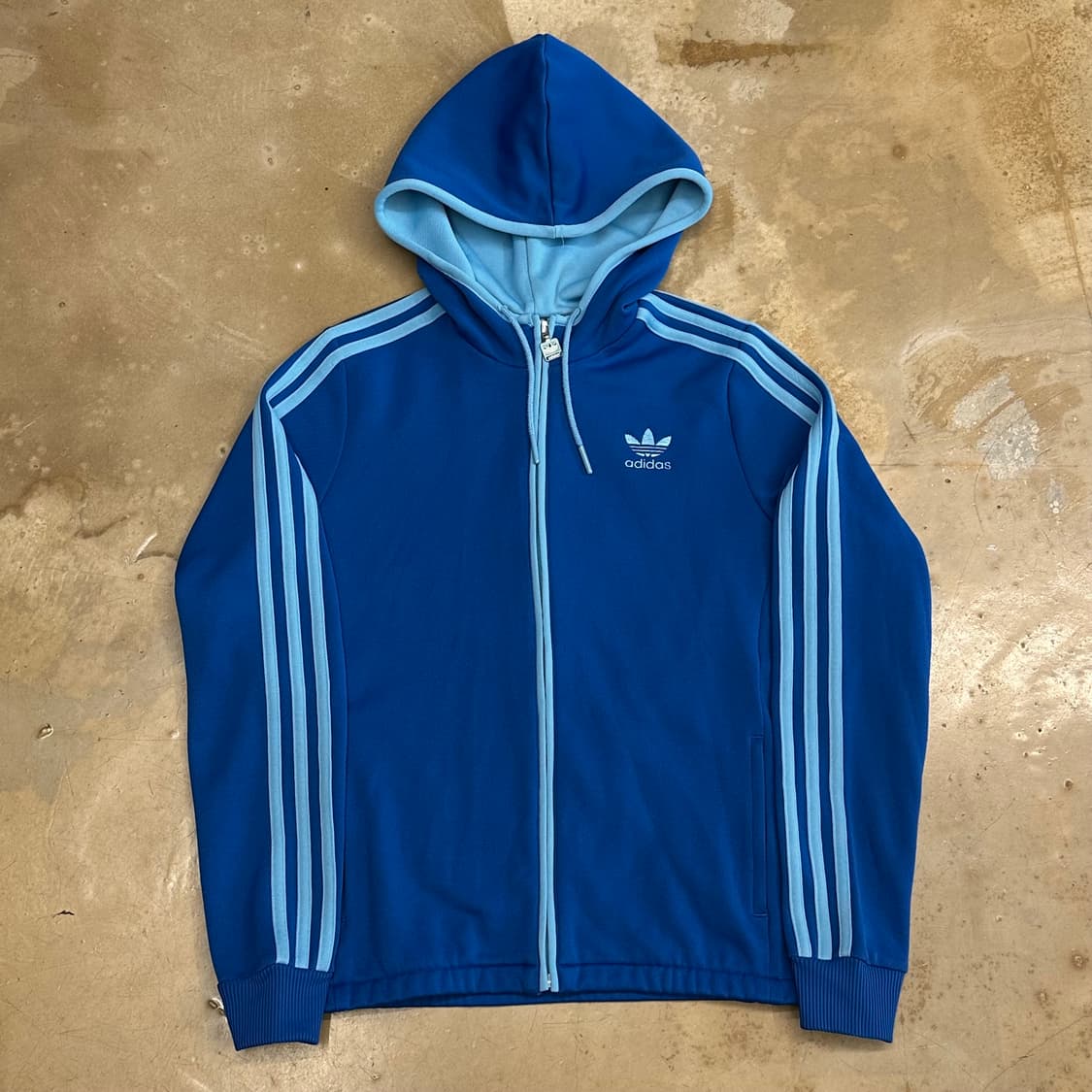 100 아디다스 여성용 블루 후드 트랙탑 상품이미지2