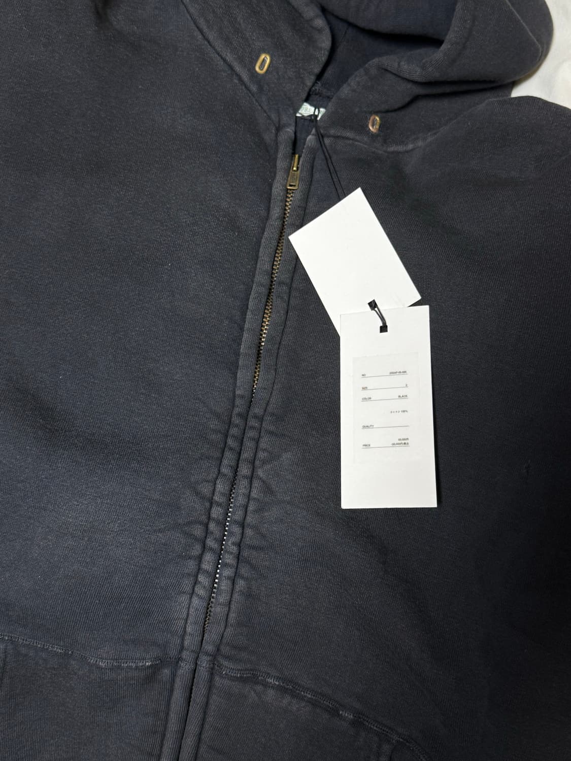 [2]아프레쎄 25 빈티지 후드 집업 블랙 상품이미지3