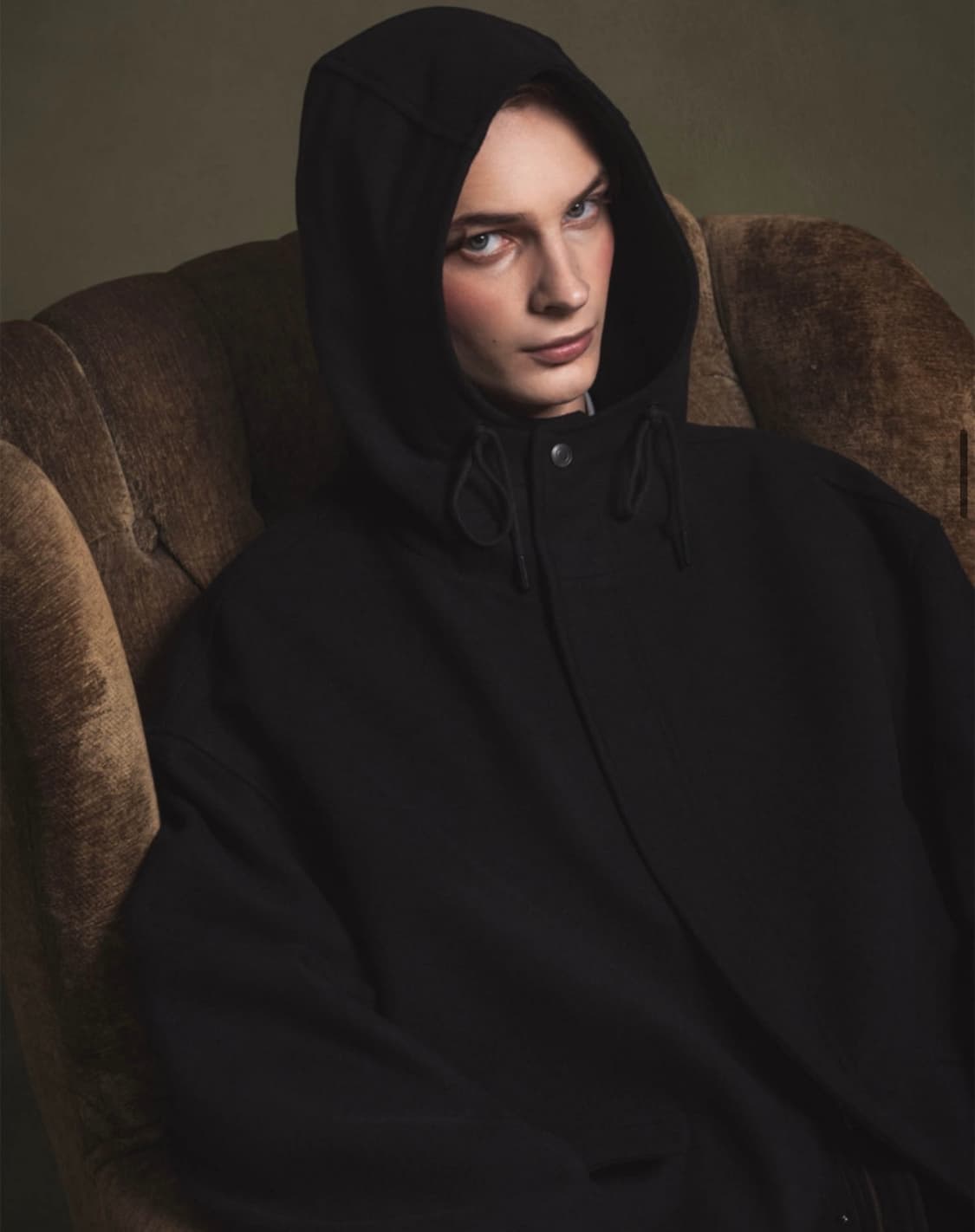 비슬로우  풀오버 울 후드 코트  S사이즈 상품이미지2