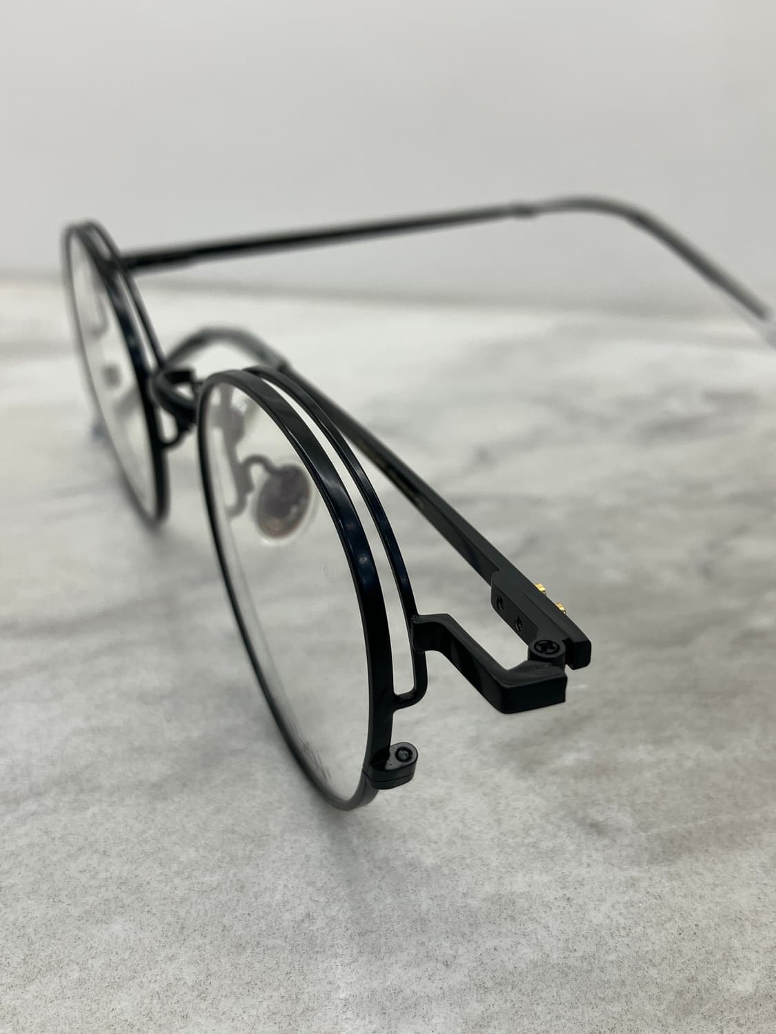 갤랑 GALLAN 블랙 더블 림 라운드 메탈테 안경 상품이미지8