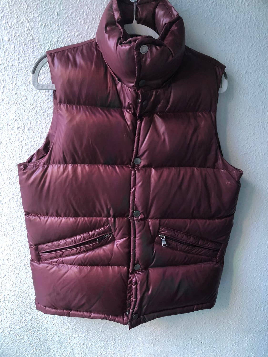 와인색 패딩 조끼 상품이미지3